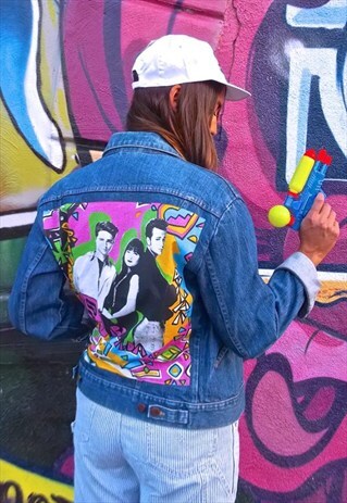 90S CUSTOMIZED VINTAGE BEVERLY HILLS 90210 DENIM JACKET