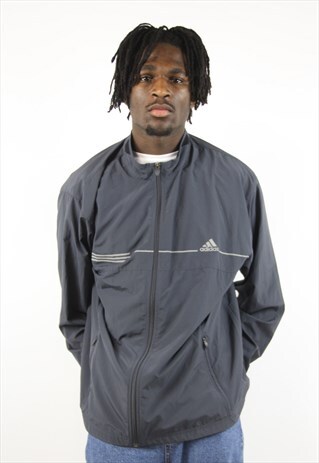 VINTAGE ADIDAS GREY LIGHT SPORTS JACKET