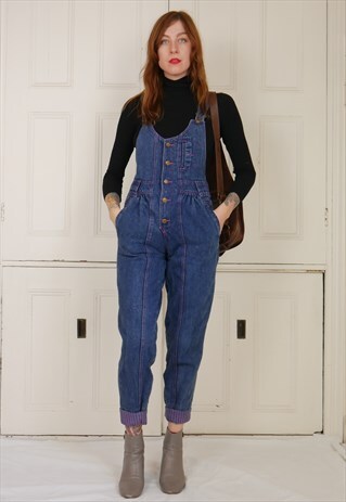 80S VINTAGE DUNGAREES FITTED