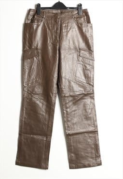 Vintage Lanvin Leather Classic Trousers Brown