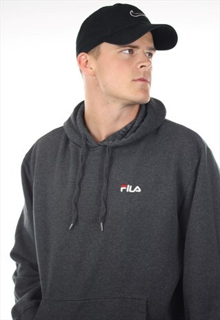 VINTAGE FILA SMALL LOGO HOODIE SWEATSHIRT