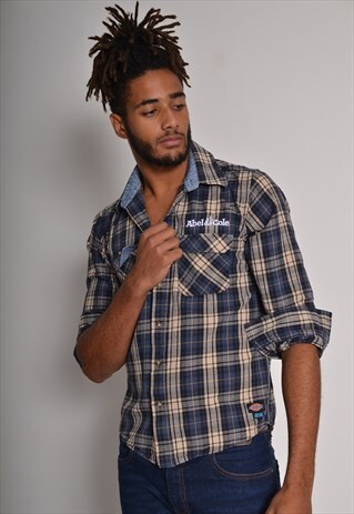VINTAGE DICKERS WORKWEAR CHECK FLANNEL SHIRT