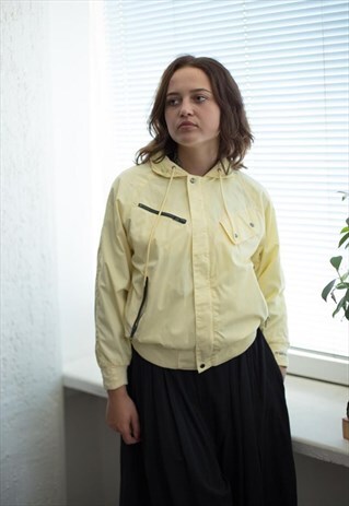 VINTAGE 80'S YELLOWISH BOMBER JACKET