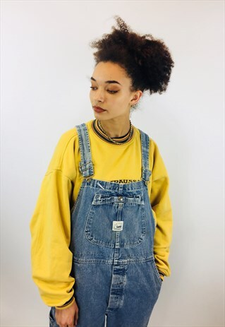 VINTAGE 80S OVERSIZED LEE DENIM DUNGAREES