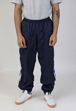 VINTAGE ADIDAS NAVY SHELL TRACKSUIT BOTTOMS