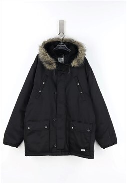 Lee Parka Jacket in Black - XL