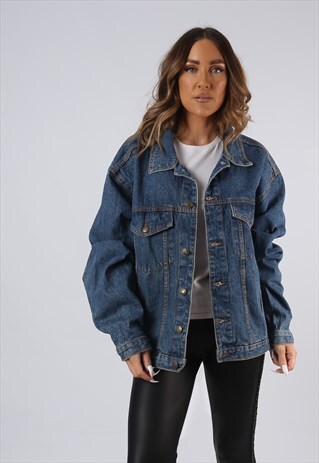 VINTAGE DENIM JACKET OVERSIZED FITTED UK 18 - 20 XXL (JAEJ)