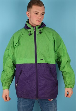 VINTAGE K-WAY WINDBREAKER JACKET IN MULTICOLOUR NJ511B