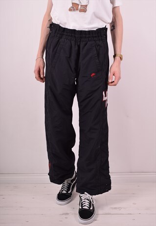 NIKE MENS VINTAGE TRACKSUIT TROUSERS MEDIUM BLACK 90S