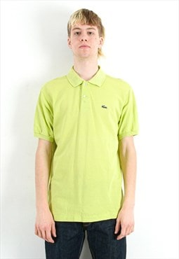 LACOSTE Vintage L Mens FR 5 Devanlay Polo T Shirt Lime Green