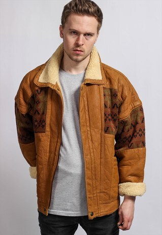 VINTAGE AZTEC SHERPA JACKET