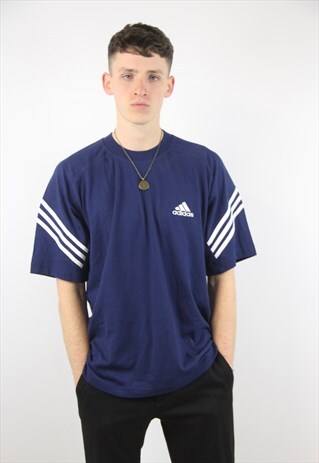 VINTAGE ADIDAS BLUE T-SHIRT