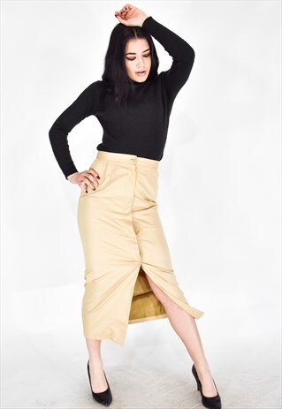 VALENTINO CLASSIC LONG BEIGE SKIRT
