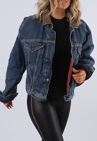 DENIM JACKET LEVIS OVERSIZED FITTED WINTER LINED UK 14 (EADB