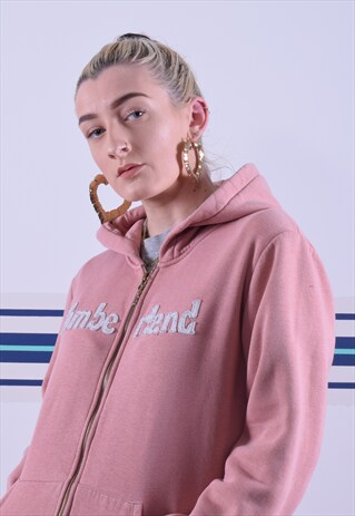DUSTY PINK TIMBERLAND ZIP-UP HOODIE