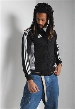 Vintage Adidas Hoodie Jacket Black