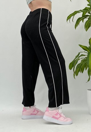 VINTAGE CHAMPION WIDE LEG JOGGERS, DRAWSTRING WAIST, FLOWY