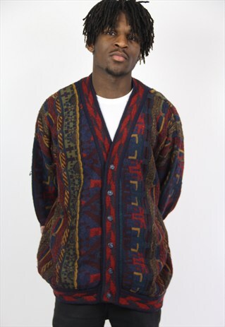 VINTAGE PATTERNED COLOURFUL CARDIGAN