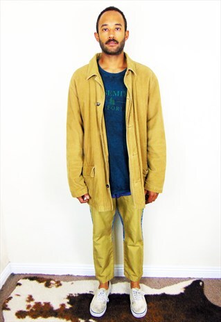 90S WORKWEAR CLASSIC BROWN CORDUROY BARN CHORE JACKET LARGE