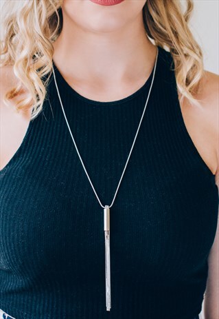 SLINKLY CHAIN LARIAT NECKLACE