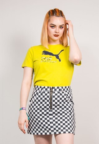 RETRO 90'S LIME GREEN PUMA T-SHIRT