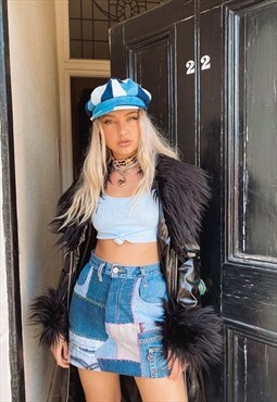 Just Harry Reworked Patchwork Denim Skirt
