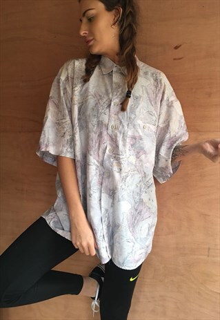 PATTERNED OVERSIZED RETRO VINTAGE UNISEX FESTIVAL SHIRT