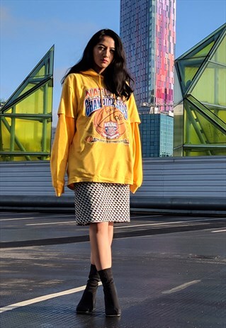 90S CHECKBOARD CHEQUERED CHECKERBOARD CHECKED PENCIL SKIRT