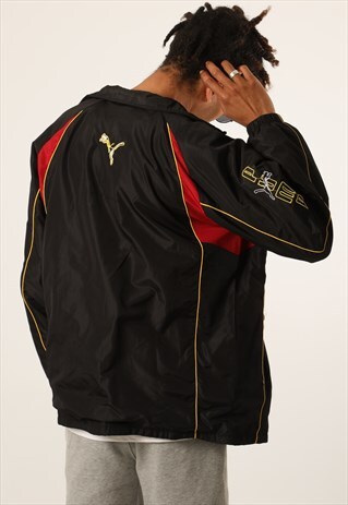 VINTAGE PUMA LIGHTWEIGHT FLEECE LINED JACKET