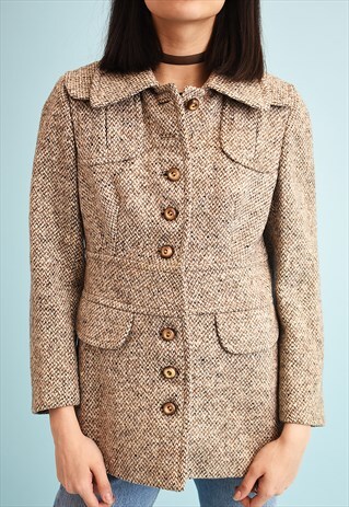 60'S RETRO TWEED ELEGANT JAZZY JACKET