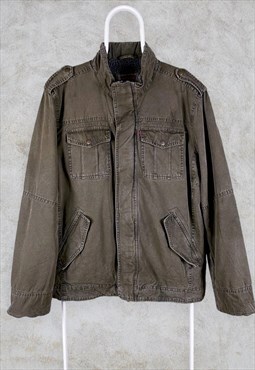 Vintage Green Levi's Jacket Utility Chore Fleece Lined XL