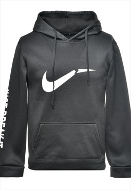 Nike Black Printed Hoodie - M