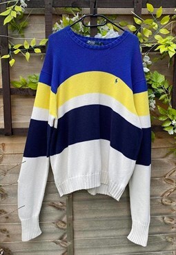 Vintage polo Ralph Lauren multicoloured knit jumper XL