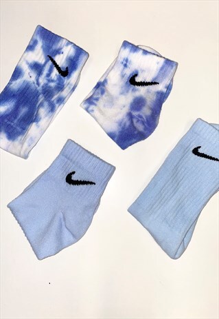 NIKE UNISEX FULL CREW TIE DYE OCEAN DROP COLLECTION 4 PAIRS