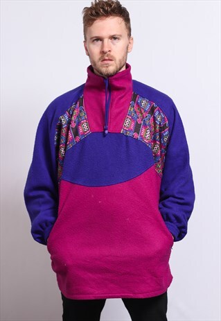 VINTAGE HALF ZIP FLEECE TOP