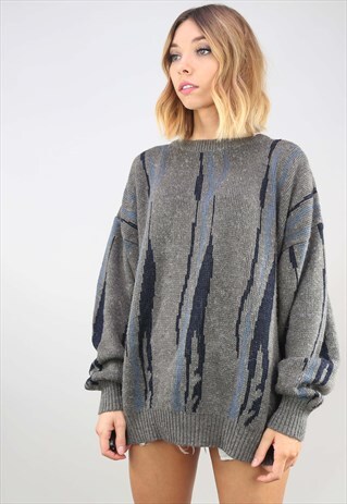 VINTAGE OVERSIZED PATTERNED JUMPER