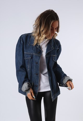 DENIM JACKET MUSTANG OVERSIZED FITTED VINTAGE UK 18 (DAL)