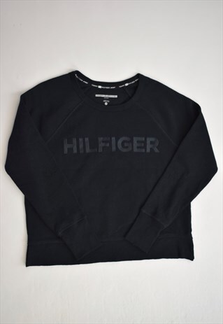 VINTAGE 90S TOMMY HILFIGER SPORT BLACK SWEATSHIRT
