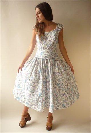 1980's Does 1950's Vintage Laura Ashley Prom Dress | 5678vintage | ASOS ...