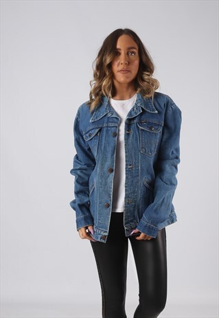 DENIM JACKET MAVERICK OVERSIZED FITTED UK 16 - 18 (DK4C)
