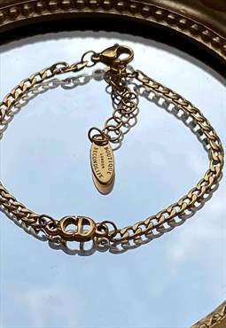 Authentic Mini Dior Pendant- Reworked bracelet