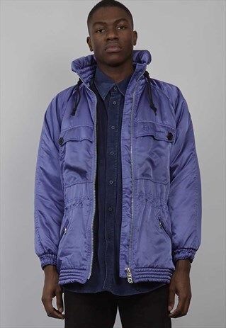 VINTAGE 80'S SERGIO TACCHINI PURPLE PADDED COAT