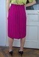 VINTAGE Y2K STRIPPED MIDI BRIGHT PENCIL SKIRTS IN PURPLE 