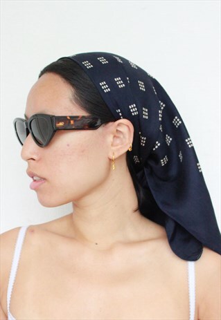 Y2K BLUE NAVY BANDANA / HEADSCARF / SCARVES