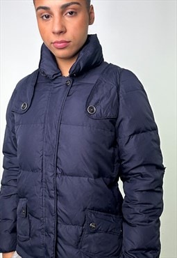 Navy Blue y2ks Burberry Puffer Jacket Coat
