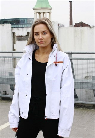 VINTAGE WHITE PRADA RAIN JACKET