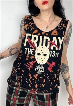 Friday the 13th Bleached custom horror t-shirt