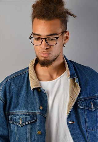 WRANGLER CORDUROY COLLAR DENIM JACKET DJ1865