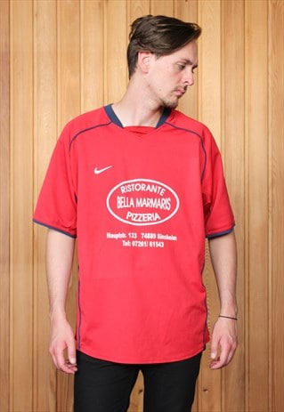 VINTAGE 1990S RED NIKE FOOTBALL SHIRT