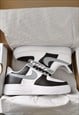 NIKE ASYMMETRIC CUSTOM AIR FORCE 1 BLACK&WHITE (BIGGER SIZE)